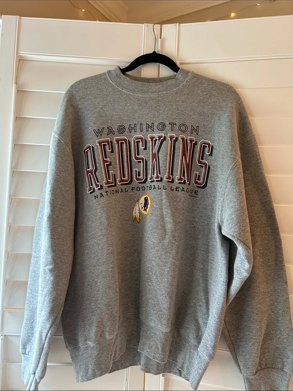 Vintage Gray Washington Redskins Crewneck Sweatshirt
